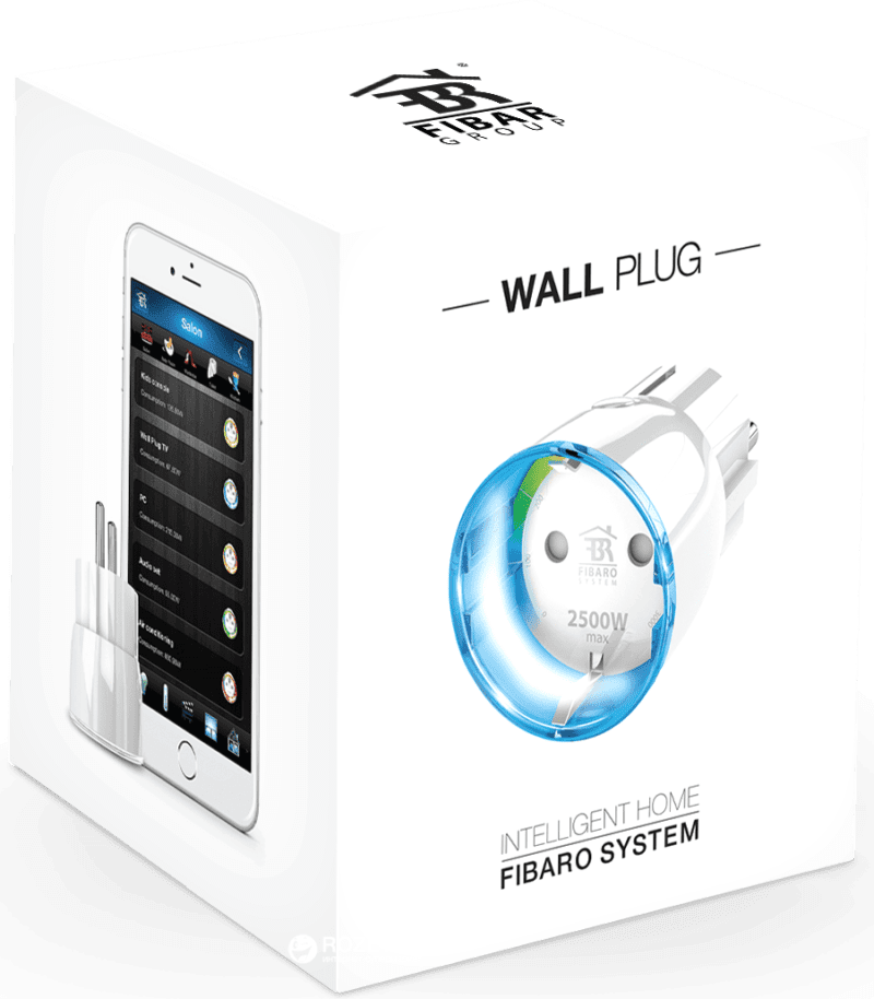 Etäohjattava Fibaro Wall Plug pistorasiakytkin etäohjattava pistorasiakytkin