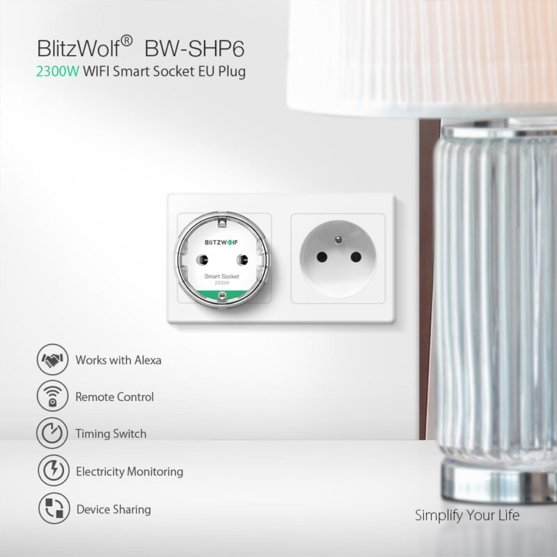BlitzWolf WiFi pistorasia wifi pistorasia