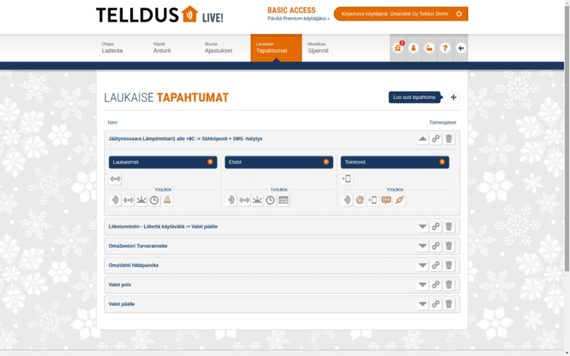 jäätymisvaara hälytys