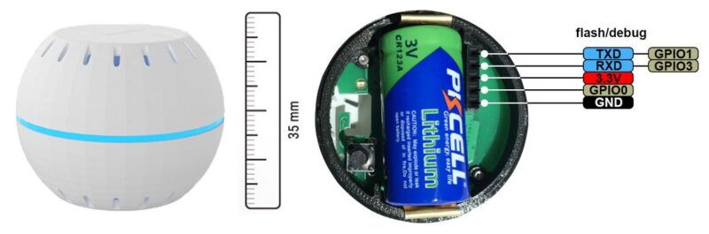 Shelly H&T etäluettava lämpömittari toimii CR123A paristolla yli vuoden etäluettava lämpömittari paristo