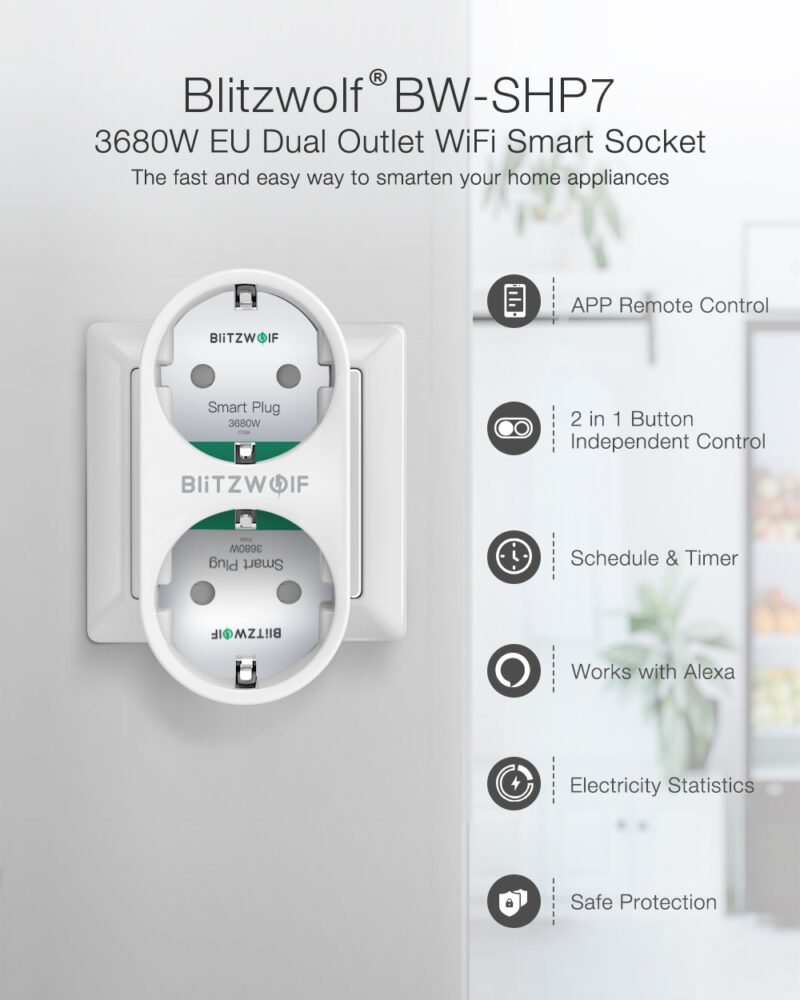 BlitzWolf BW-SHP7 pistorasia WiFi wifi pistorasia