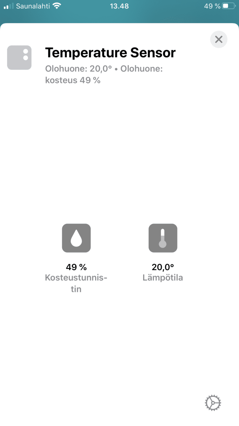 Apple HomeKit lämpömittari ja ilmankosteus homekit lämpömittari