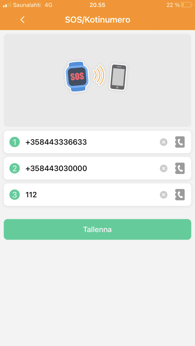 turvapuhelin sos numerot