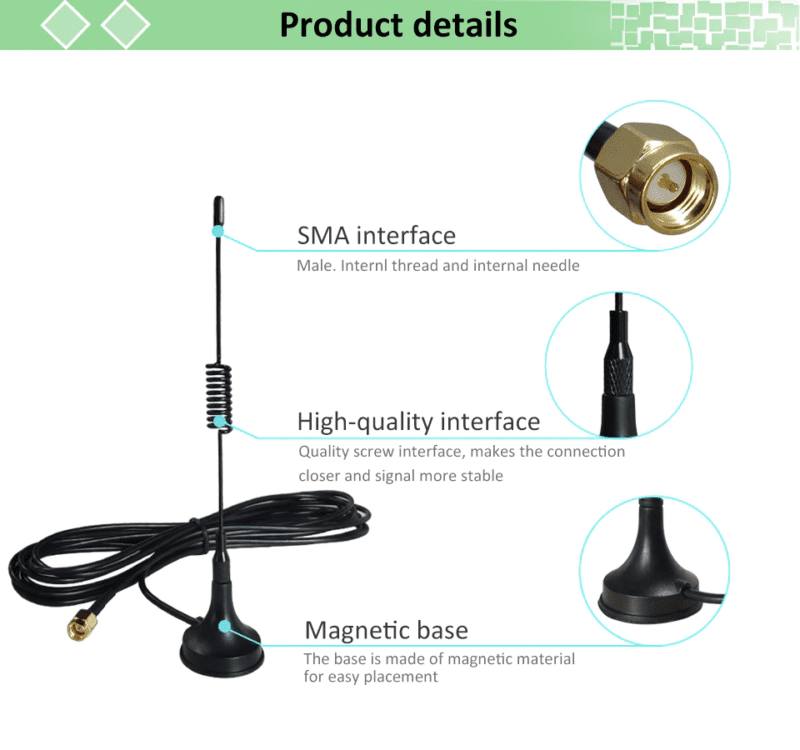 433 antenni magneettijalka