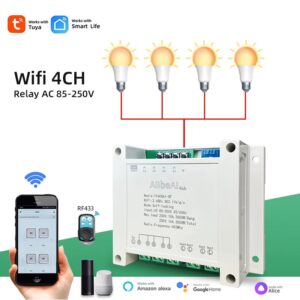 tuya wifi 4ch virtakytkin