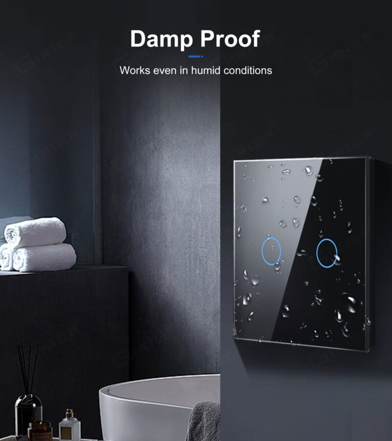 lasipintainen valokatkaisija