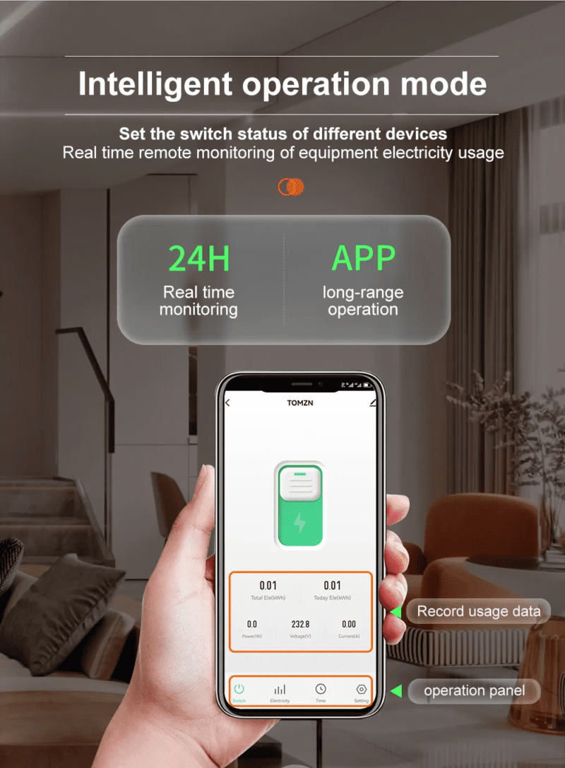 tuya virtakytkimen sähkömittari