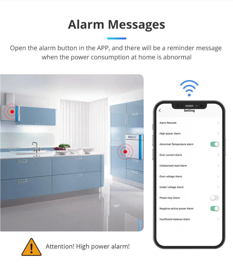 tuya sähkömittari asetukset