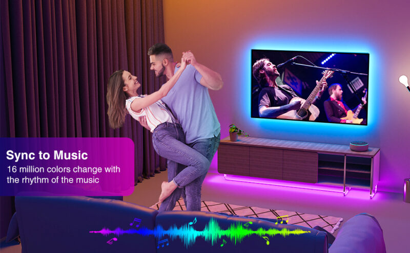 led valot musiikin tahtiin